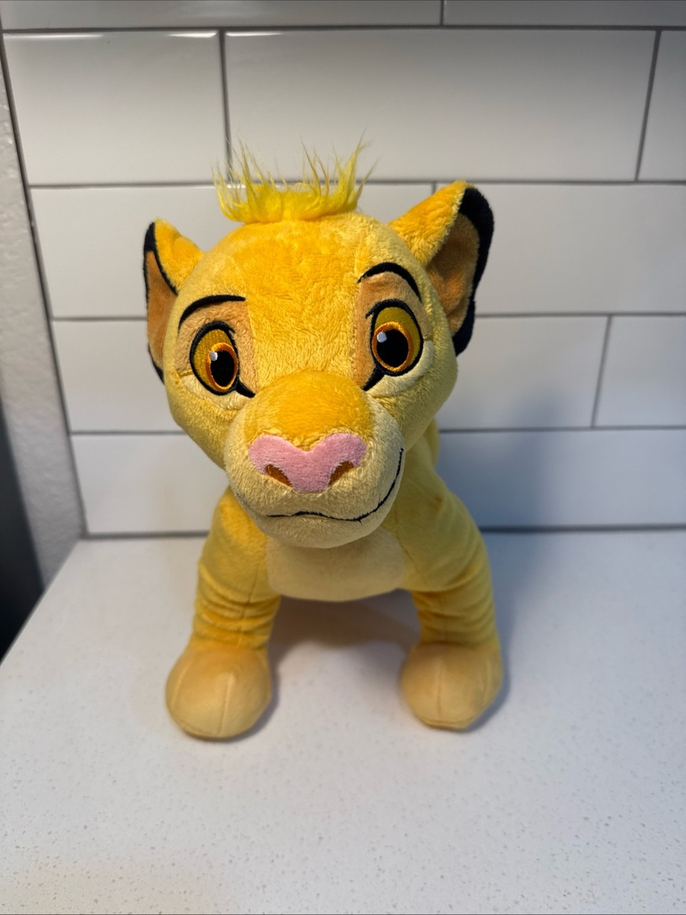 Disney Simba Plush Stuffed Lion - Yellow with Pink Nose
